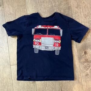 GAP Blue Red Fire Truck Graphic Tee